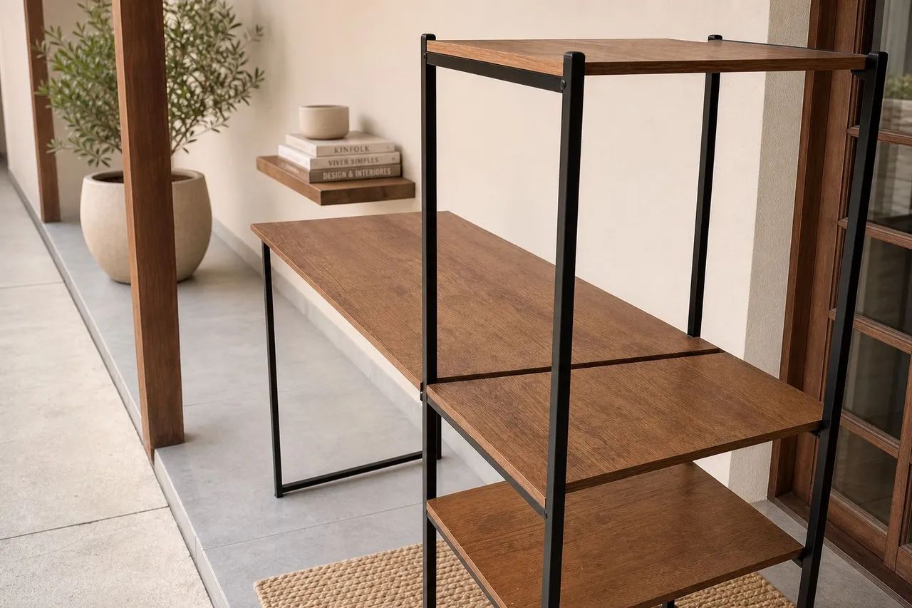 Mesa de escritório estilo industrial  - Foto 2