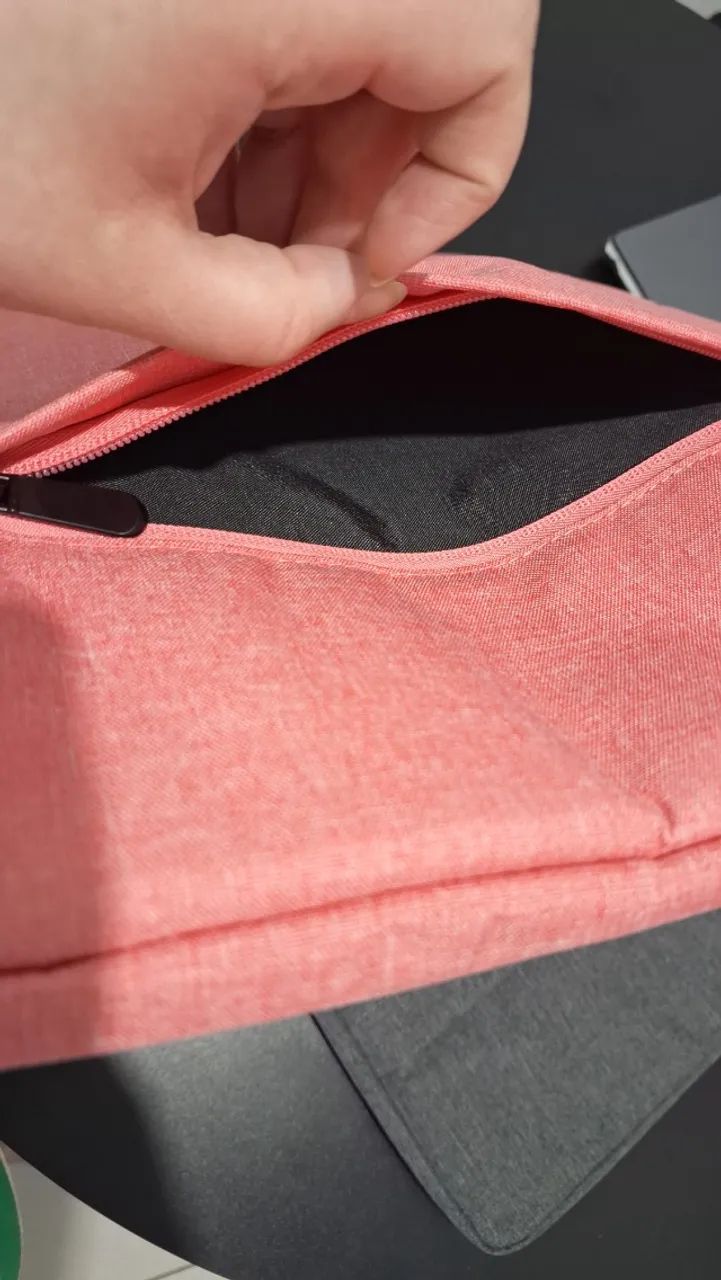 Capa de Notebook com Zíper e Bolso, Resistente, para Notebook de até 16" (Cor Rosa Mescla) - Foto 4