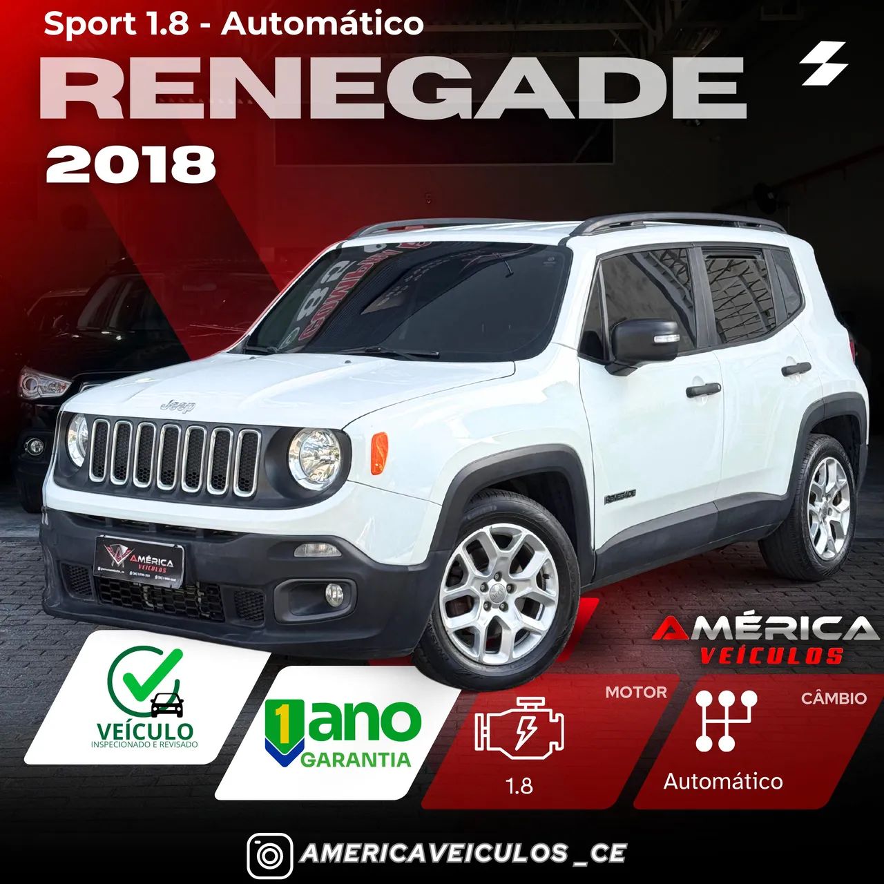 Jeep Renegade 1.8 4X2 FLEX 16V AUT. 2018