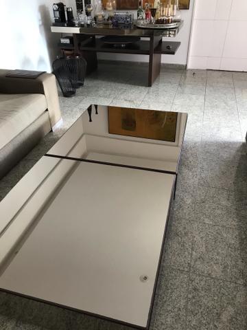 Mesa de centro espelhada bronze