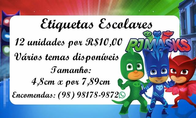 Etiquetas Escolares