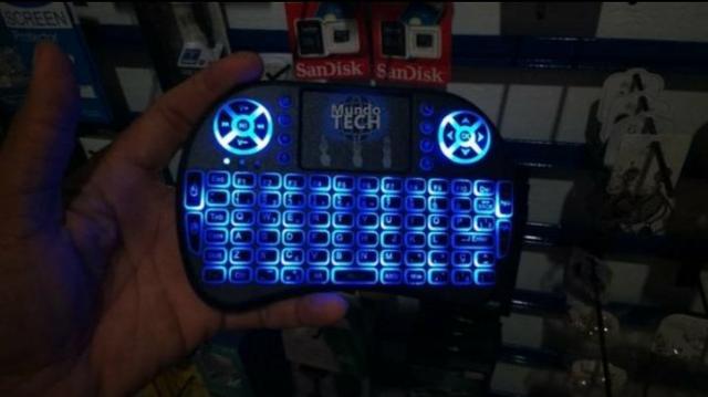 Mini Teclado com Led Air Mouse Touch - Foto 2