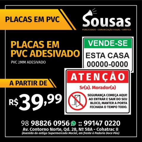 Placas em PVC