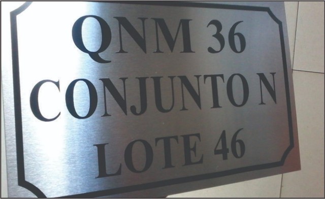Placa de endereço em vidro - Foto 3