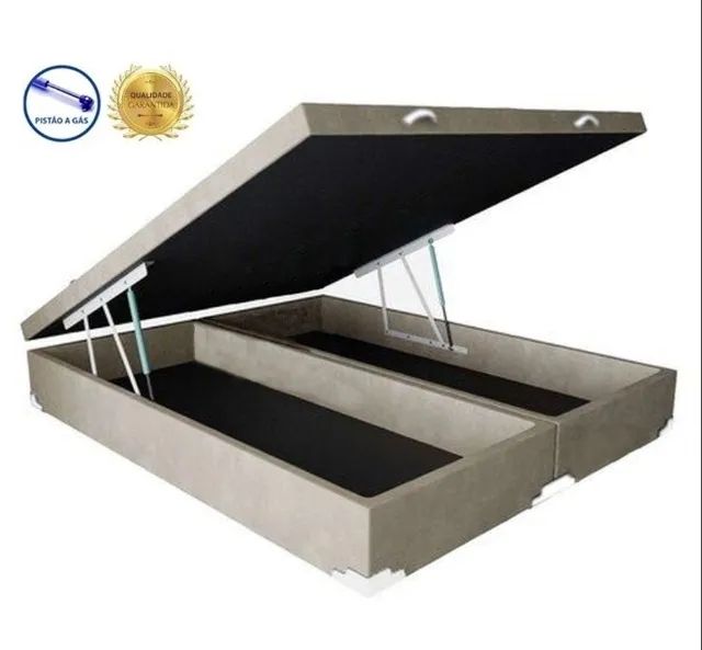 Cama Box Baú King Bipartido AColchoes Blue 41x193x203 - Foto 2