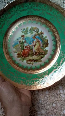 Prato decorativo de porcelana DP541 - 24cm (no estado)