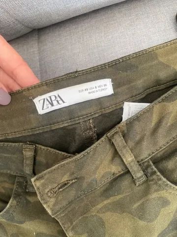 Calça jeans camuflada exército zara  - Foto 4