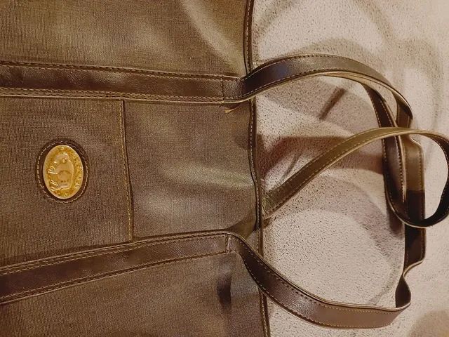 Bolsa grande marrom usada - Foto 3