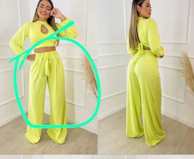 Conjunto com Top manga longa