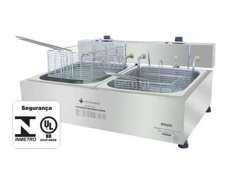 Fritador industrial 2 cubas - restaurantes - marca venâncio  - Foto 2