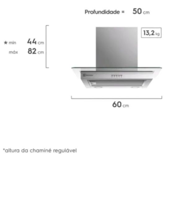 Coifa de parede Electrolux Efficient com luz de led - Foto 5