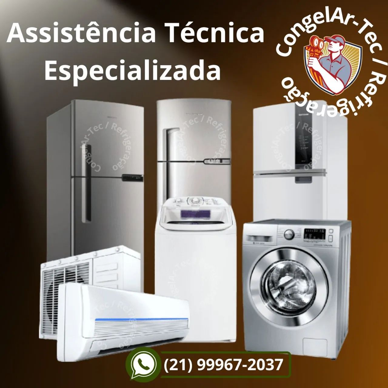 CongelAr-Tec / Refrigeração e Climatização - Conserto de Geladeiras Frost Free, Ar Condicionado e Máquinas de Lavar Roupas. CongelAr-Tec / Refrigeração e Climatização - Conserto de Geladeiras Frost Free, Ar Condicionado e Máquinas de Lavar Roupas.