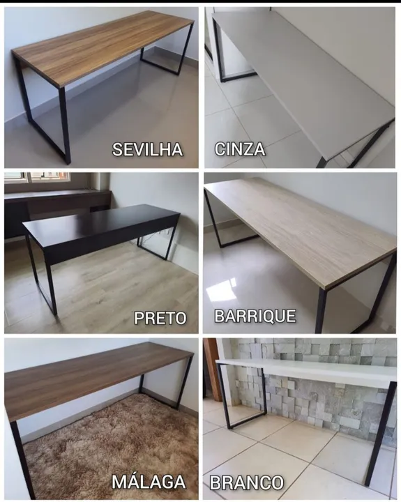 Escrivaninha Industrial Nova 1.50m x 60cm à pronta entrega