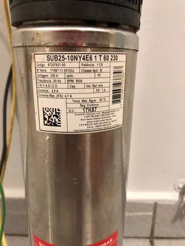 Motobomba Schneider Sub25-10NY4E6 Trifásica - Foto 5