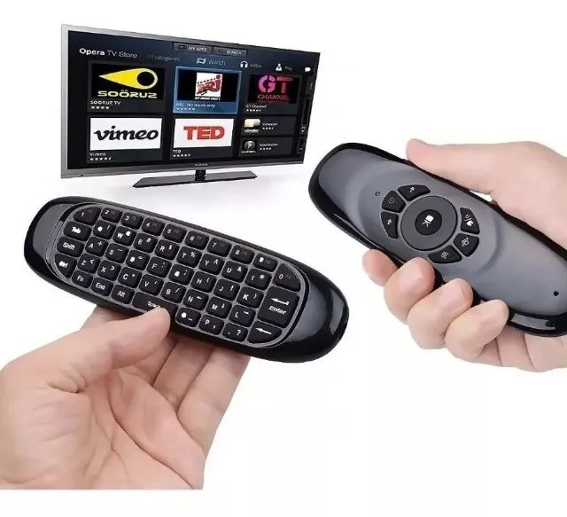 Mini Teclado Sem Fio Mouse Touch Tv Wireless Com Luz Air Mouse Controle Tv Notebook Pc - Foto 4
