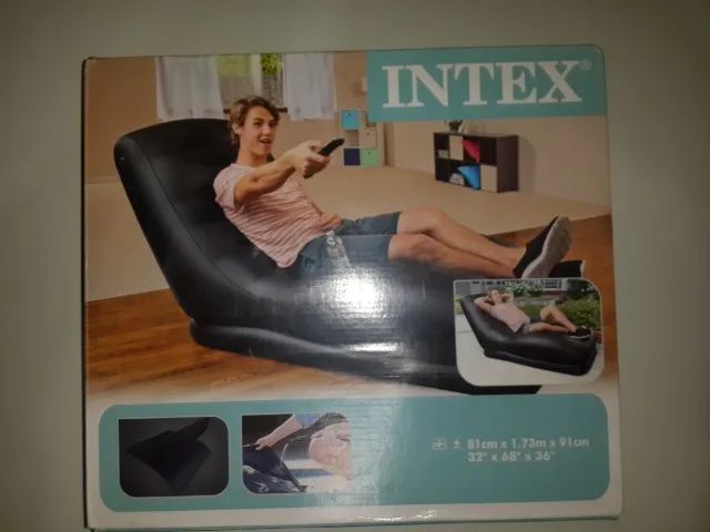 Poltrona Inflável com Porta Copos Intex com Bomba para inflar - Foto 2