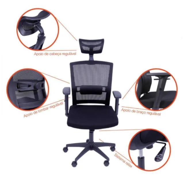 Cadeira tela nova ergonômica / Escritório