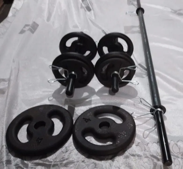 Kit completo novo barras e anilhas