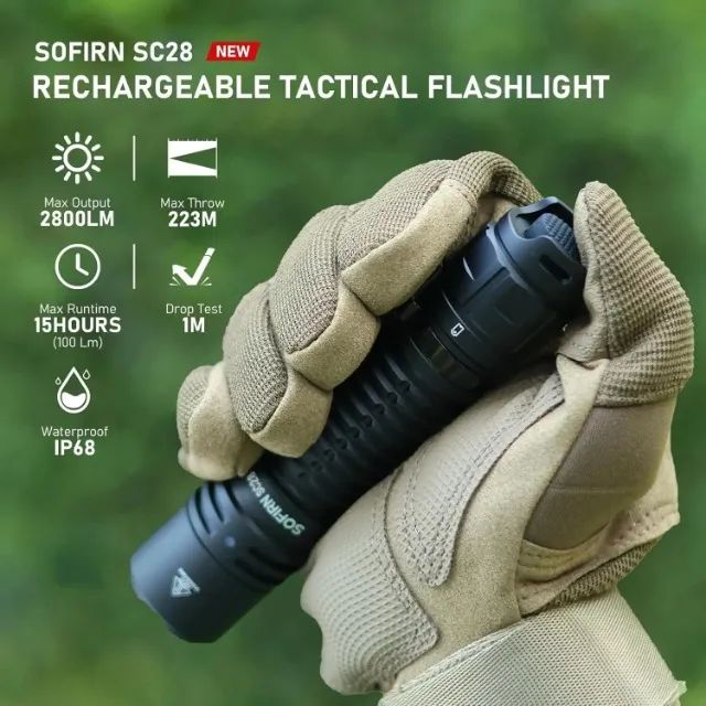 Lanterna Tática Profissional Sofirn Sc28 2800 lumens - Foto 2