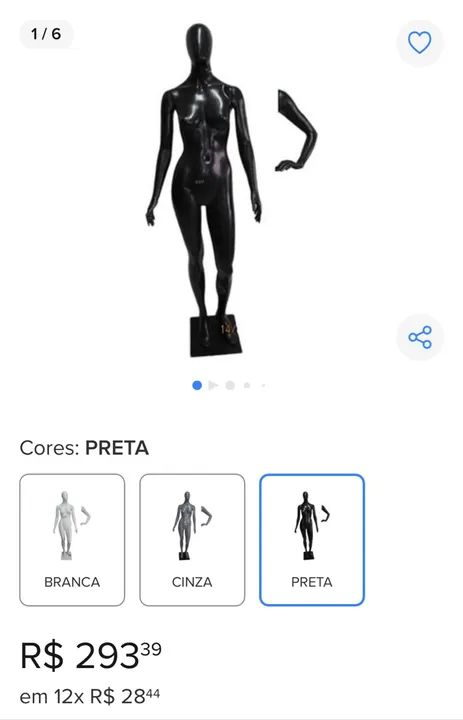 Manequins preto - Foto 2