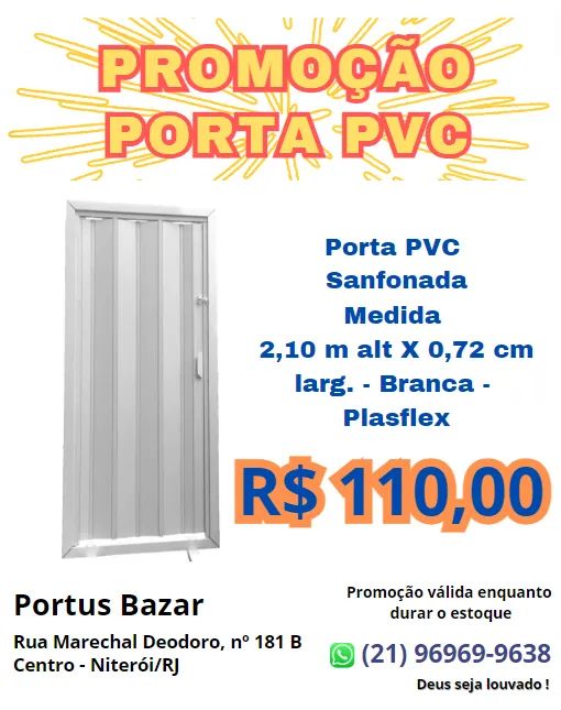 Promoção Porta PVC Sanfonada - Nova - Foto 2