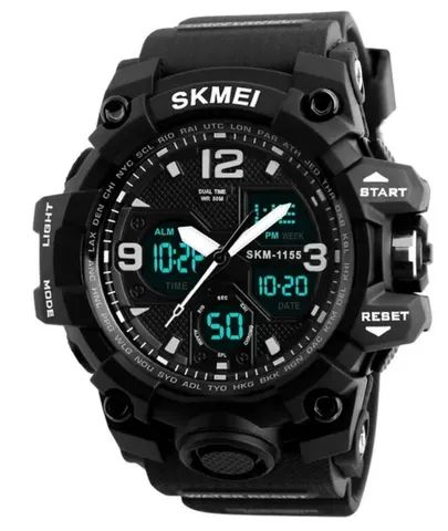 Relógio skmei masculino esportivo a prova de água Analógico e digital, Estilo Militar