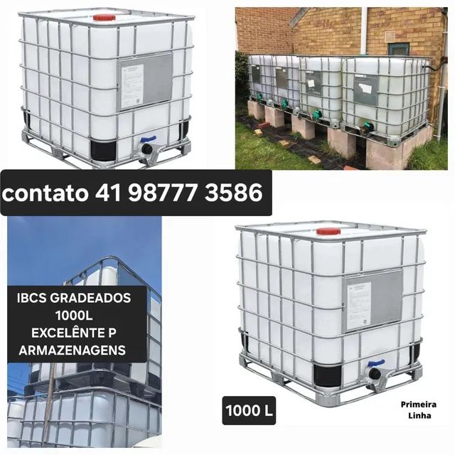 IBC GRADEADO SEMI NOVOS 1000L. Parcelamos