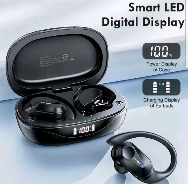 Fone de Ouvido sem Fio Bluetooth LP75 Lenovo  - Foto 5