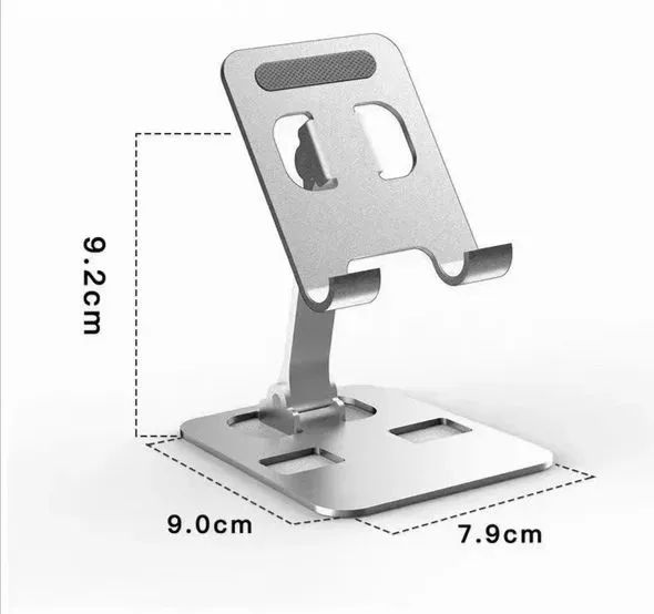 Suporte de smarphone e tablet móvel dobrável de alumínio ajustável - Foto 5