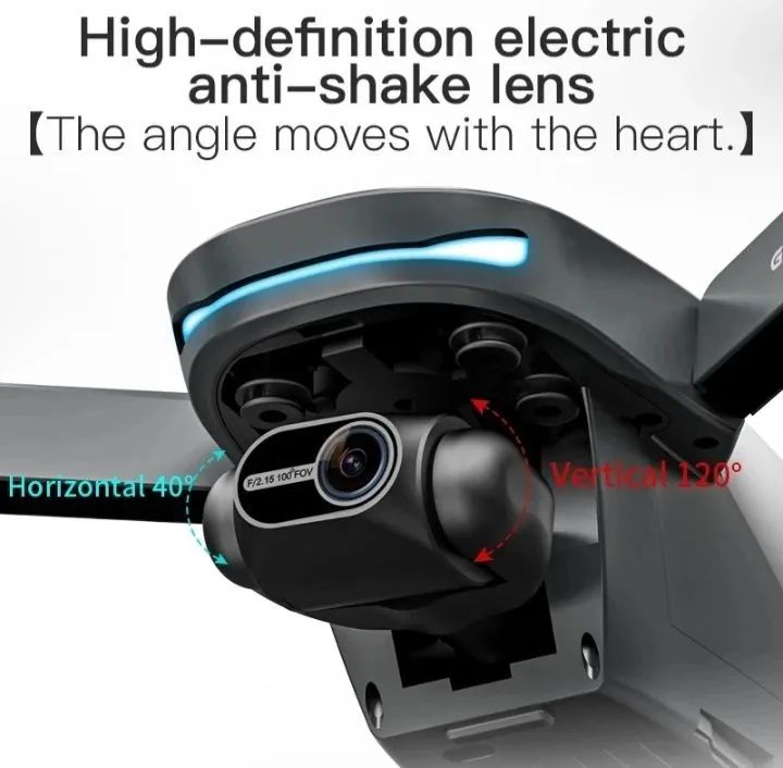 Drone com Câmera 6K, 3KM de Alcance, GPS, Brushless Motor, 2 Eixos - Foto 2