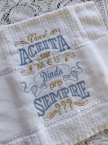 Toalhinha convite padrinhos batismo  - Foto 3