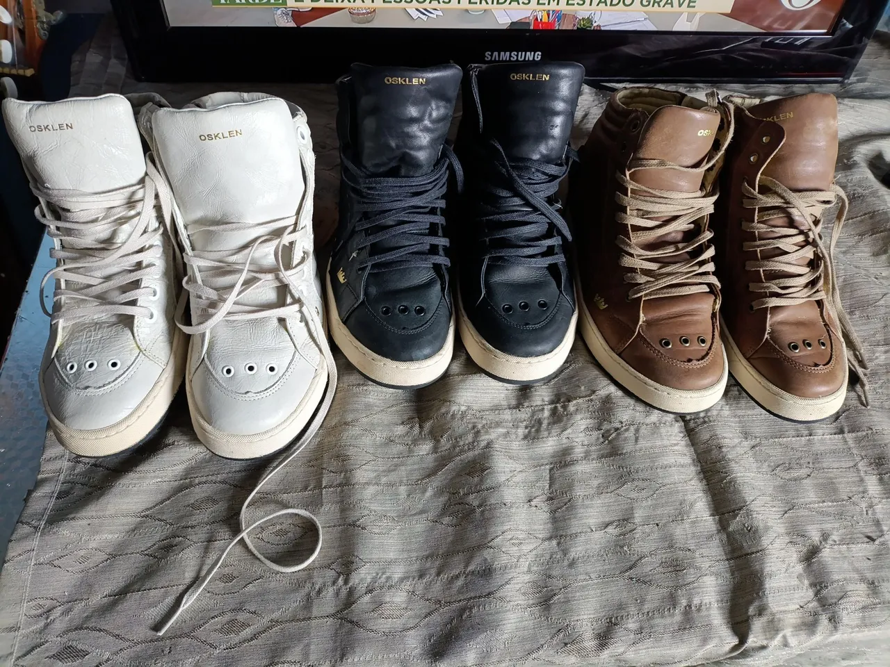 Bota cano alto osklen semi novos