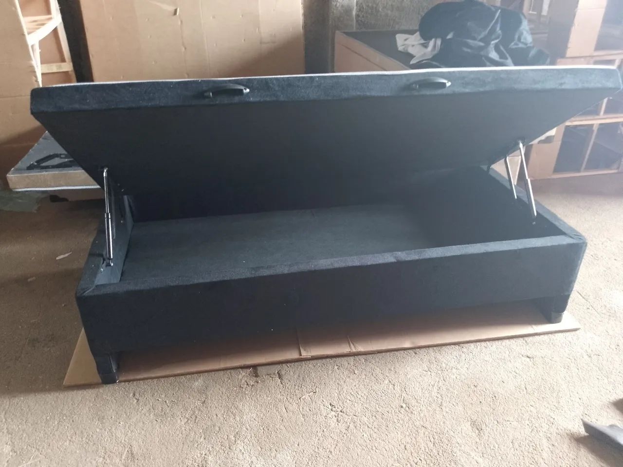 Base cama box com baú solteiro no Suede  - Foto 3