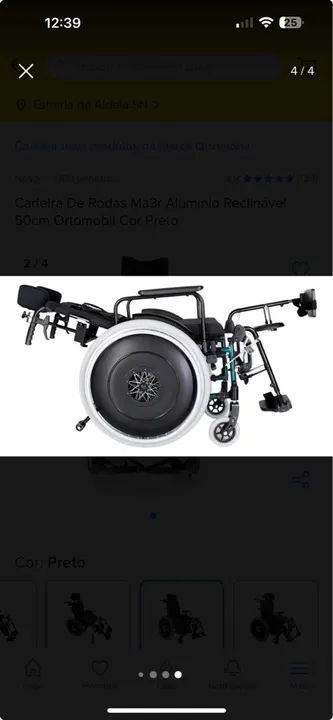 Cadeira de rodas Ortomobil - Foto 2