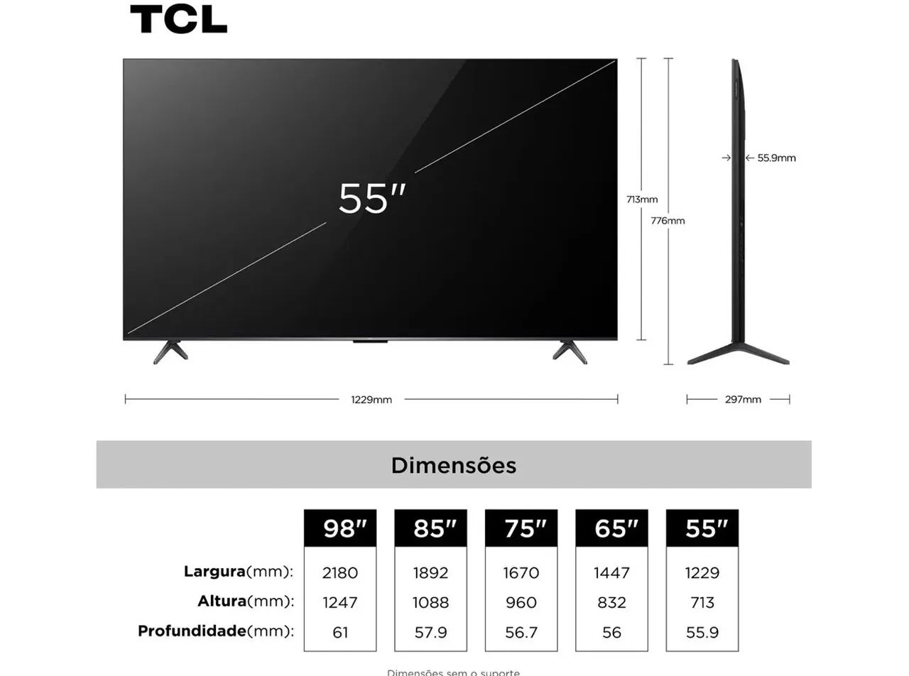 Tv TCL QDmini LED 55 polegadas - Foto 3