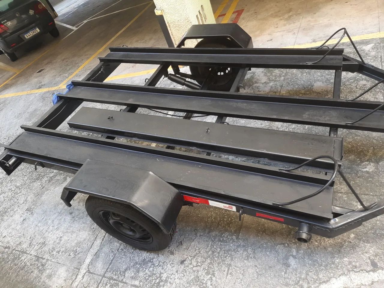 CARRETA PARA 3 MOTOS NOVA REFORÇADA  - Foto 4