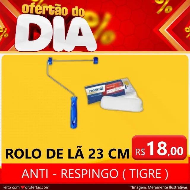 ROLO DE LÃ DE CARNEIRO 23 CM - TIGRE  - Foto 6