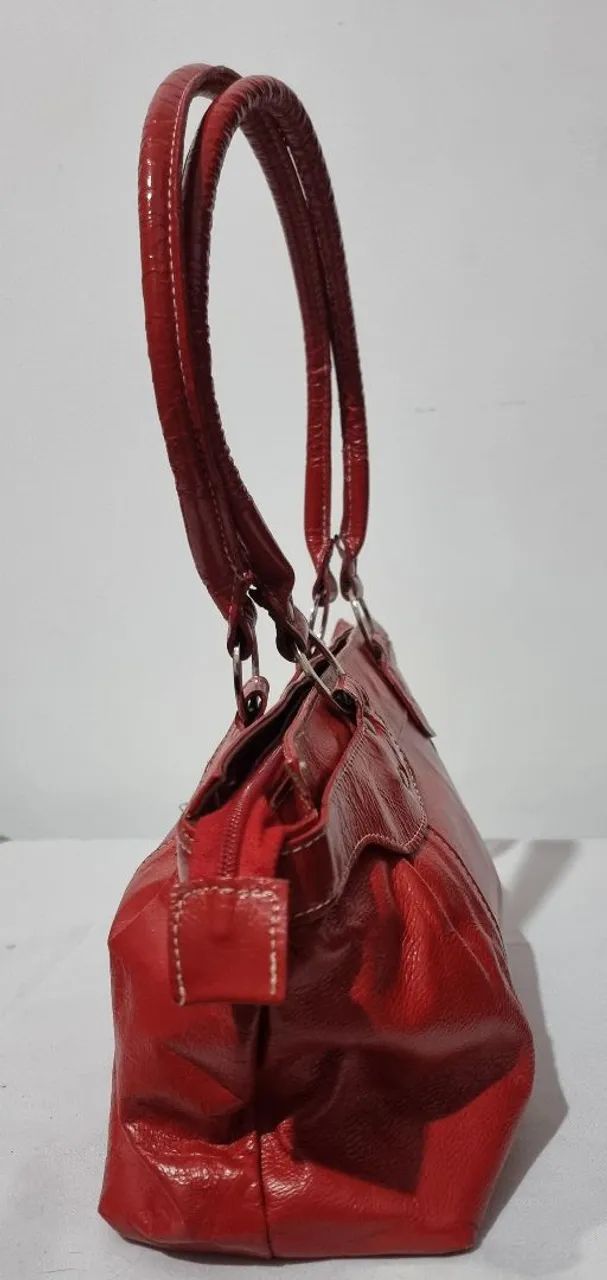 Bolsa couro legitimo vermelha - Foto 5