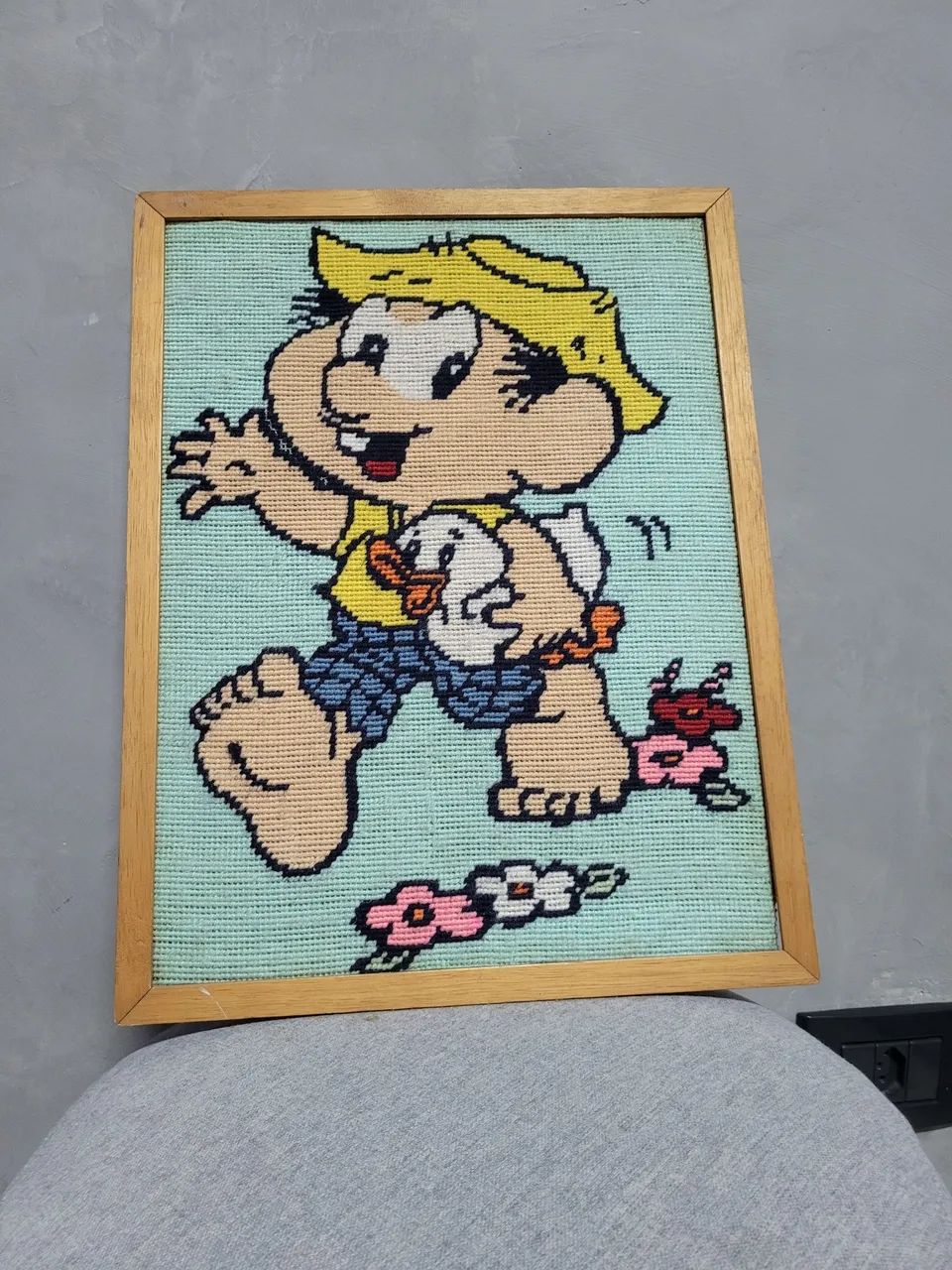 Quadro Bordado Decorativo Infantil