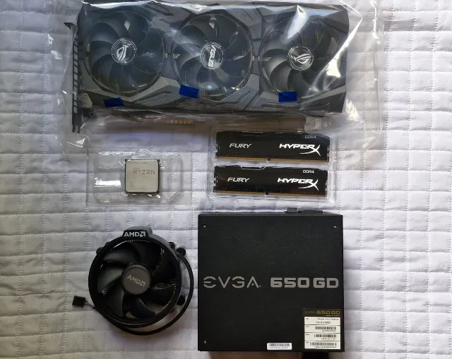 Kit PC Gamer - Ryzen 5 2600, GeForce GTX 1660Ti, 2x HyperX Fury 8GB, Fonte EVGA 650W