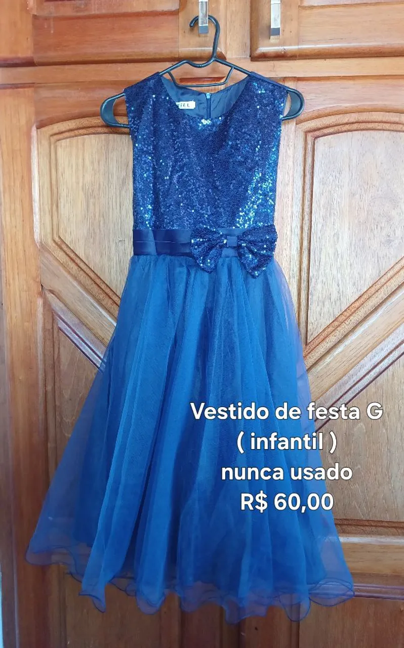 Vestido de festa infantil azul G