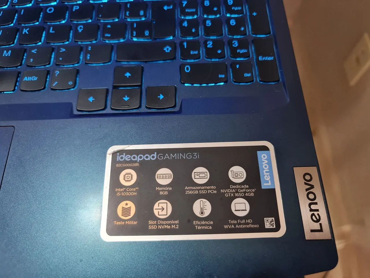 Vendo ou troco por celular do mesmo nível notebook gamer ideapad 3i gaming - Foto 6