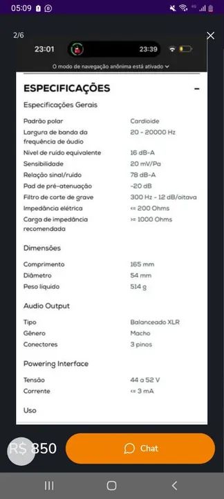 Microfone AKG P220 com Shock Mount - Foto 5