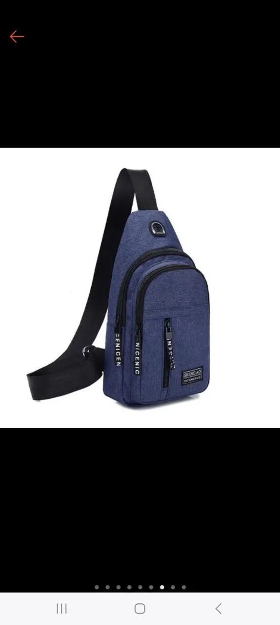 Mochila de Ombro Cinza - estiloso e prático! , confortável top pra leva seus acess..... - Foto 3