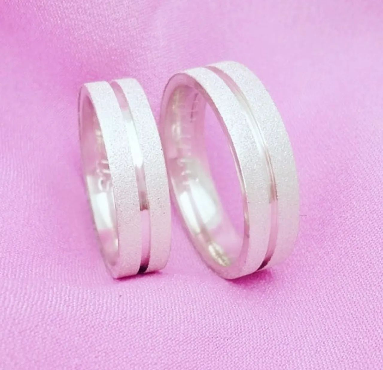 Aliança de Prata 950 (com nota fiscal) - Foto 3