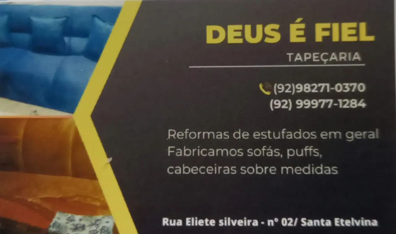 Deus é fiel - Reforma e Fabricação de Sofás