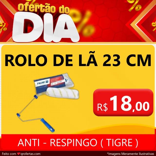 ROLO DE LÃ DE CARNEIRO 23 CM - TIGRE  - Foto 4