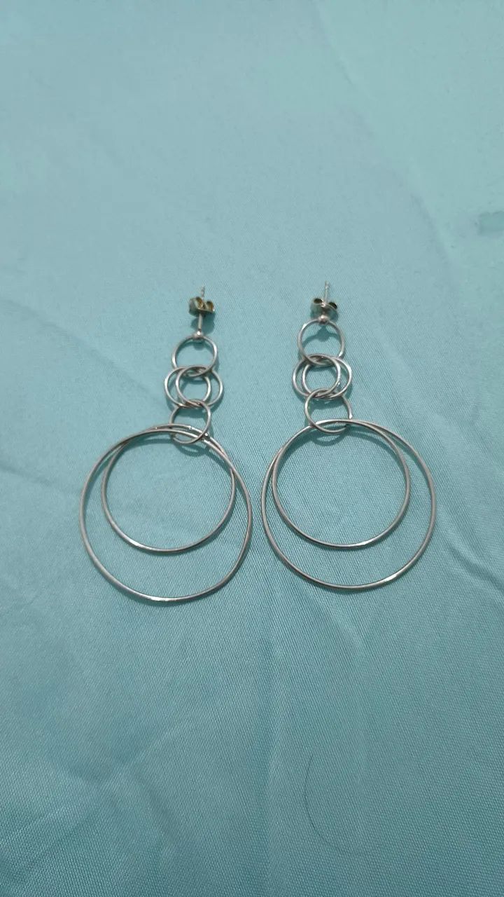 Brinco prateado Rommanel 