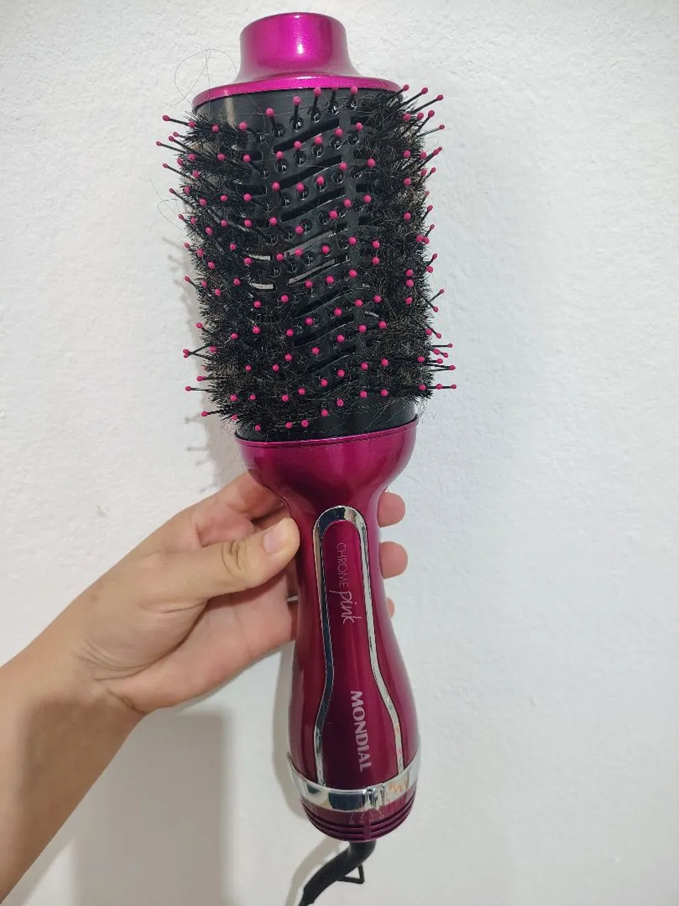 Escova Secadora Mondial Chrome Pink Nova