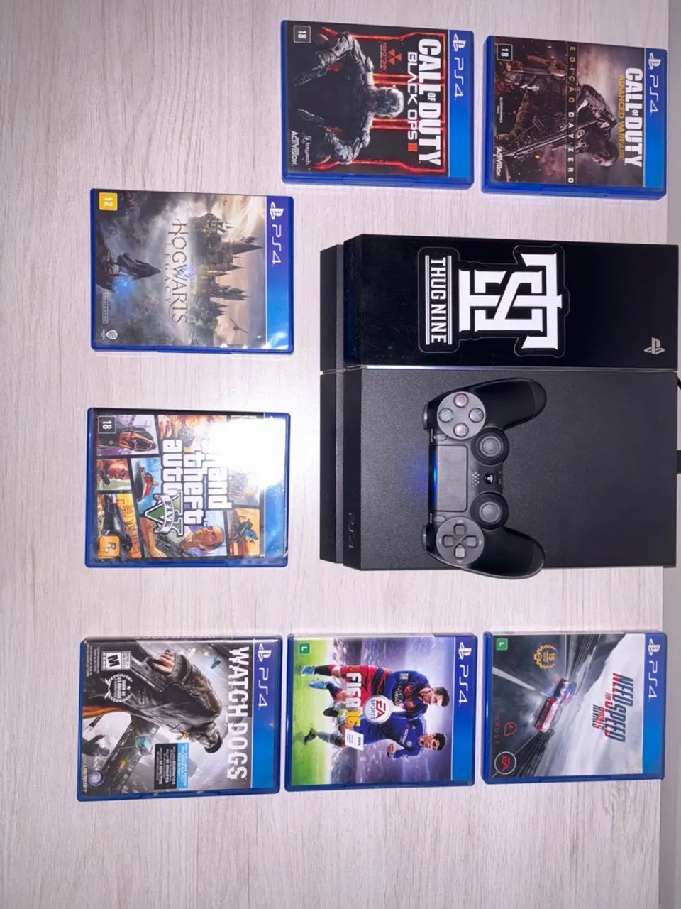 PS4 1TB + 6 JOGOS + 1 CONTROLE 